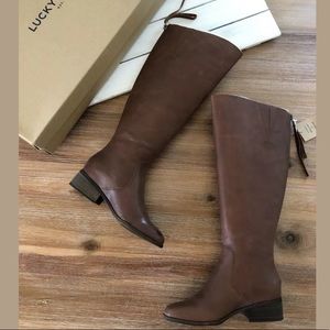 Lucky Brand Lanesha Wide Calf Leather Knee High